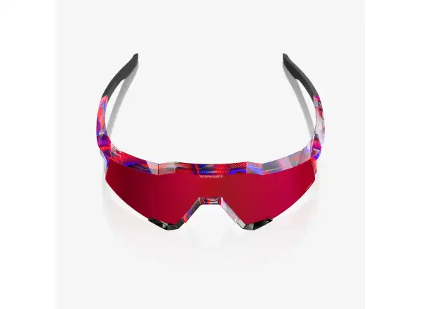 100% Speedcraft Brille FDJ Gloss Translucent Red/Blue/HiPER Fire Red Mirror Lens