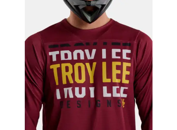 Troy Lee Designs Ruckus Spun Herren-Jersey 3/4 Ärmel Oxblood