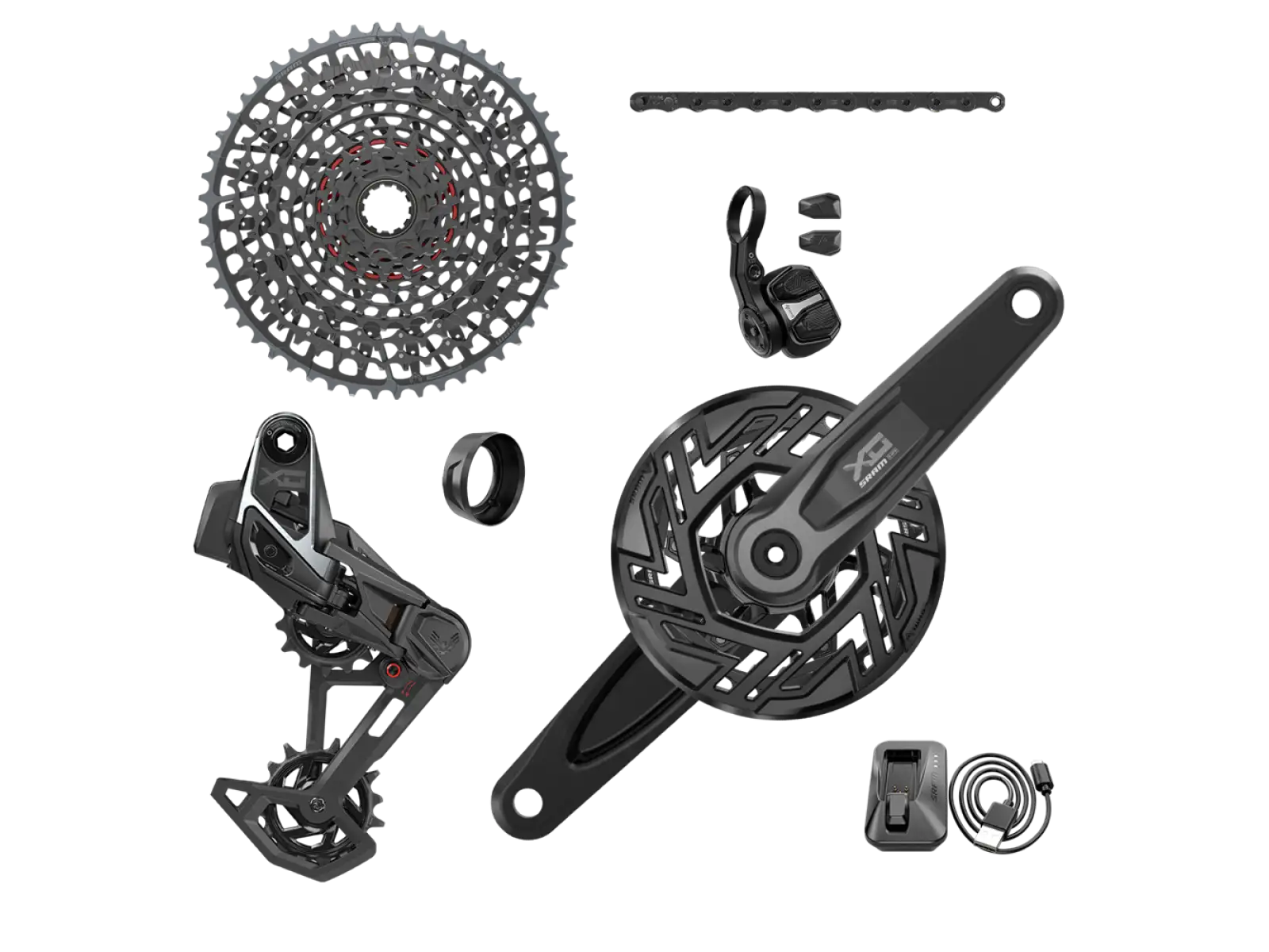 Sram X0 Eagle Transmission T-Type AXS Satz für E-MTB 104BCD ohne Kurbeln