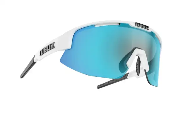 Bliz Matrix Brille Shiny White Smoke/Blue Multi Cat.3