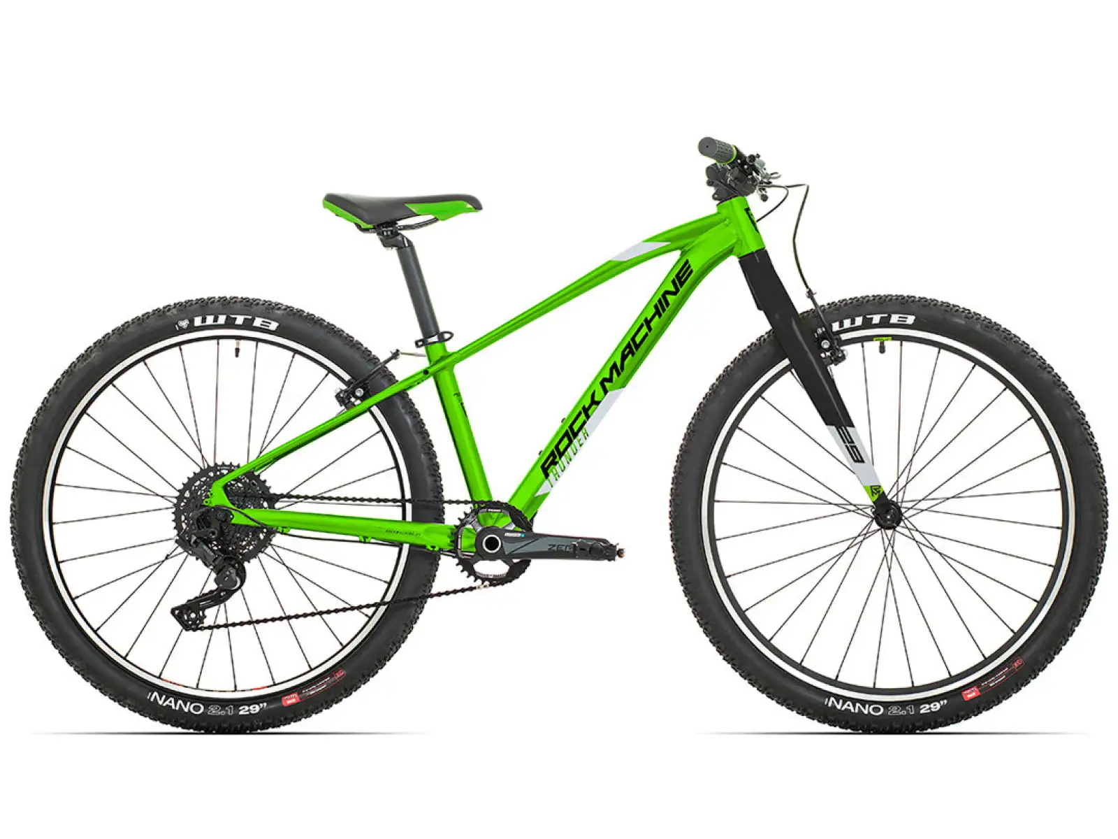Rock Machine Thunder 29 2021 Glanz DVO grün/Glanz Silber/Schwarz Mountainbike