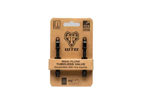 WTB TCS Max-Flow Tubeless Ventile 44 mm schwarz 2 Stück