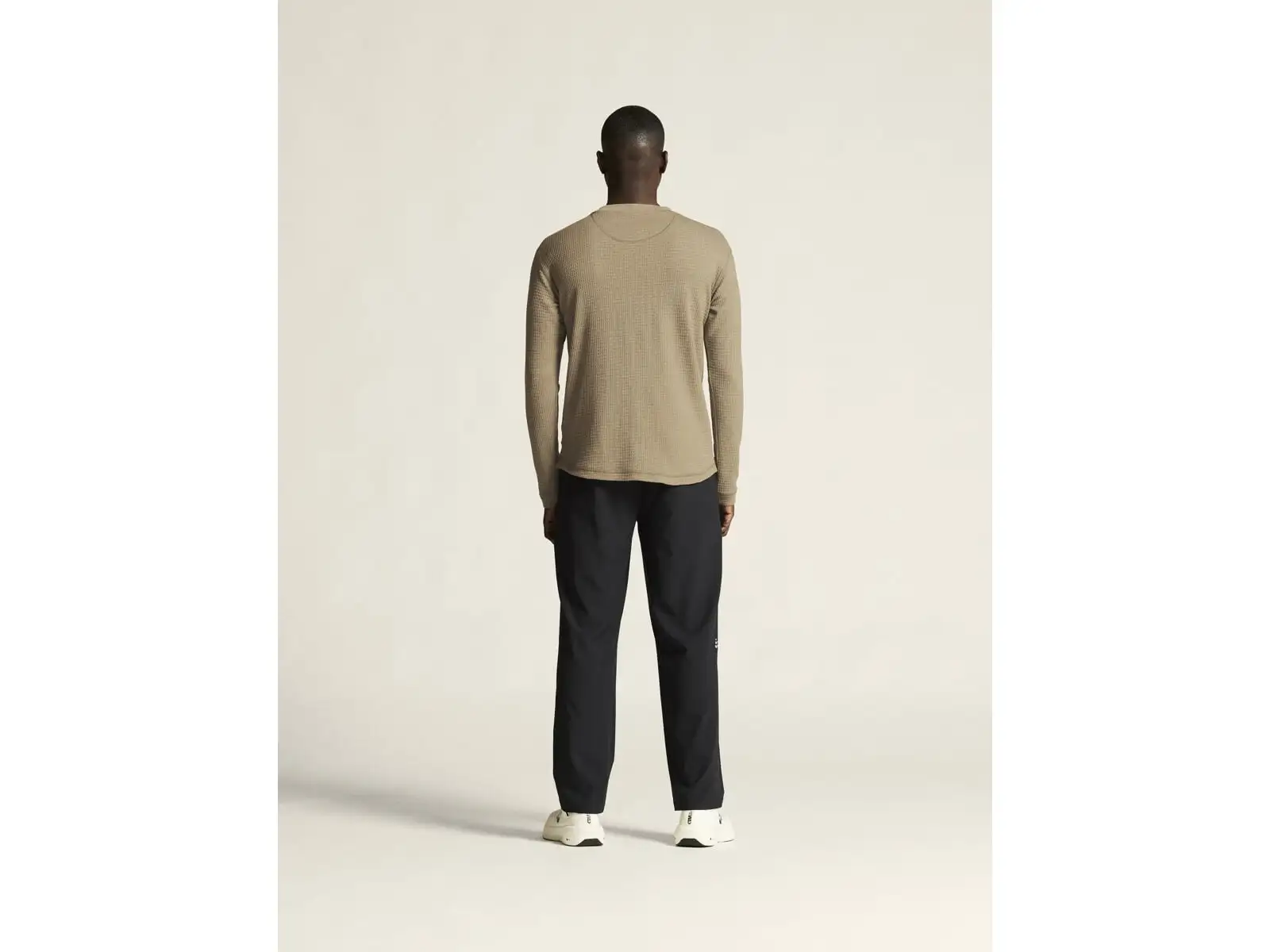 Craft Wool Waffle Herren T-Shirt langarm beige