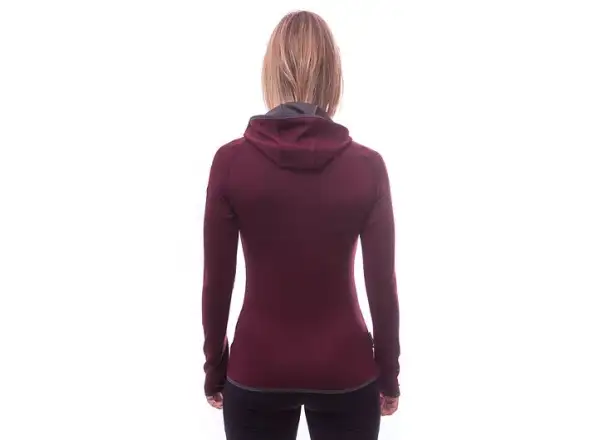 Sensor Merino Upper Fox Damen Hoodie Port Red