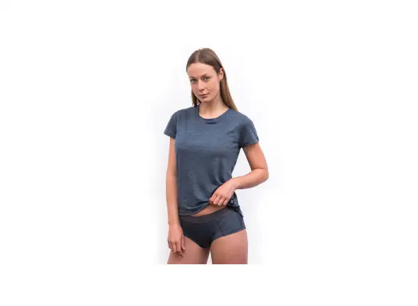 Sensor Merino Lite Damen Funktions-T-Shirt kurzarm Mottled Blue