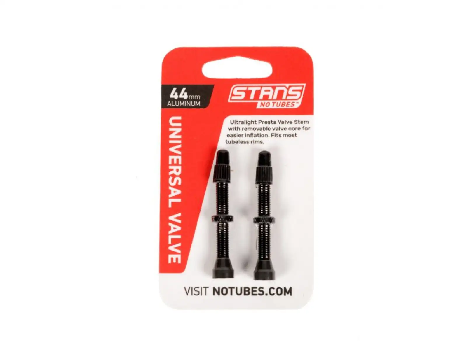 No Tubes Universal Tubeless Aluminiumventile 44 mm - Paar