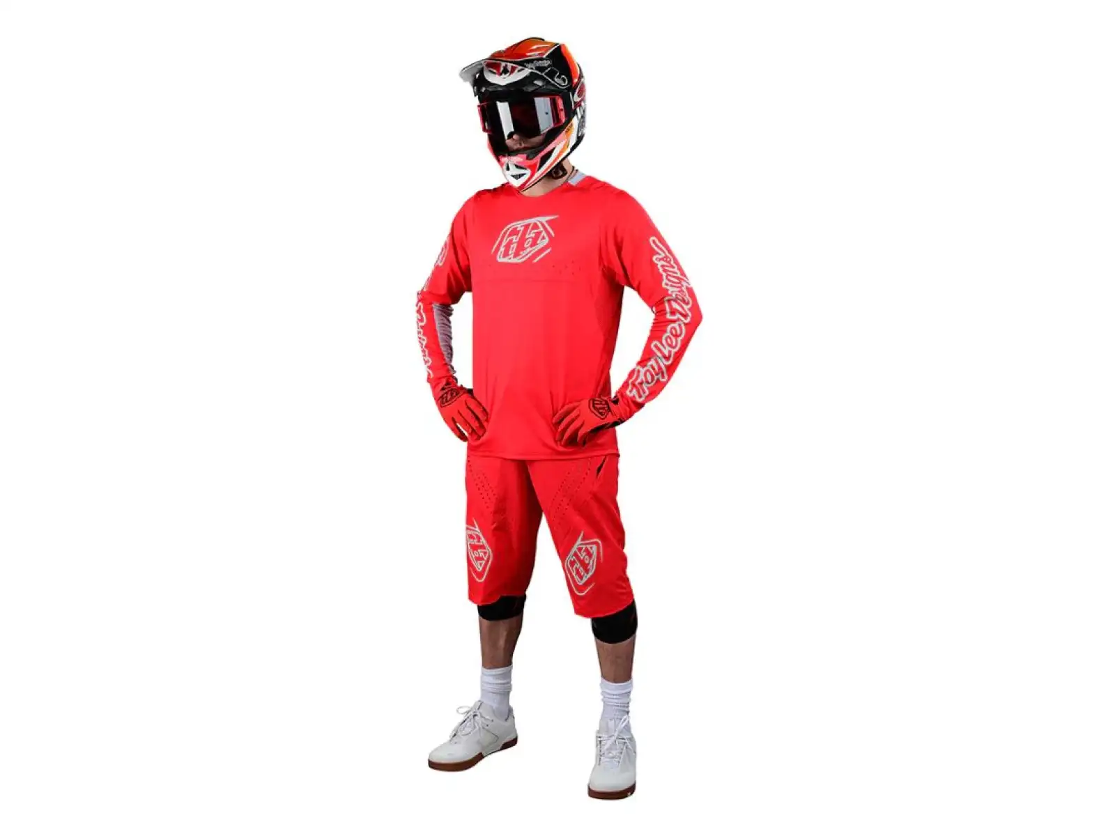 Troy Lee Designs Sprint Herrentrikot langarm Icon Race Rot