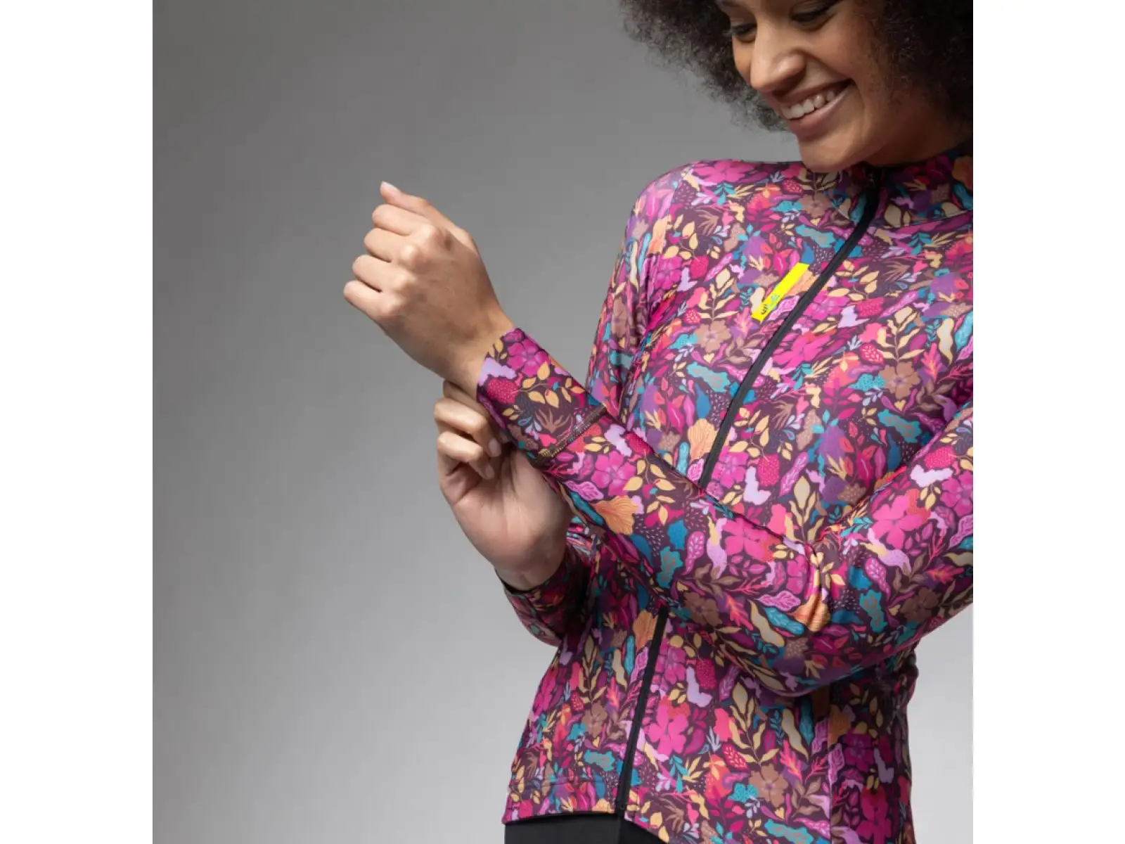 Alé Pragma Flowery Damen Langarmtrikot Pink