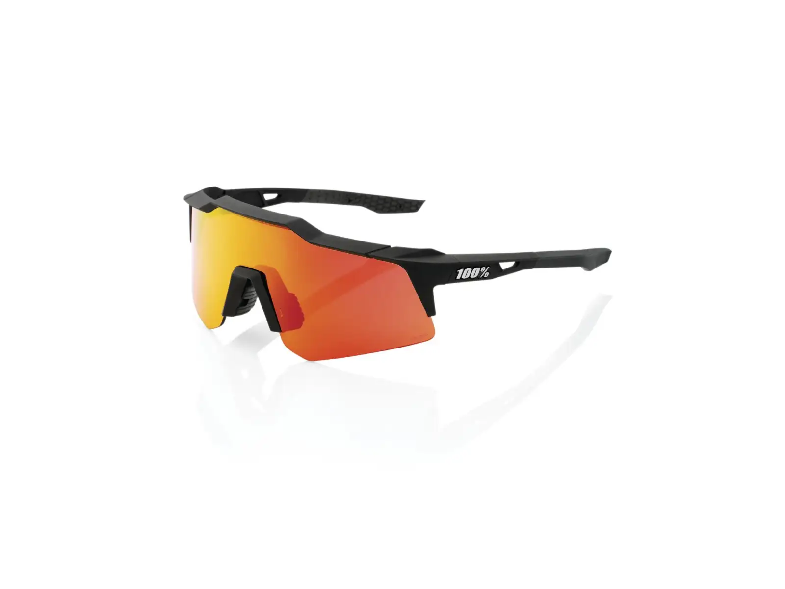 100% Speedcraft XS Brille Soft Tact Black/HiPER Red Multilayer Mirror Lens