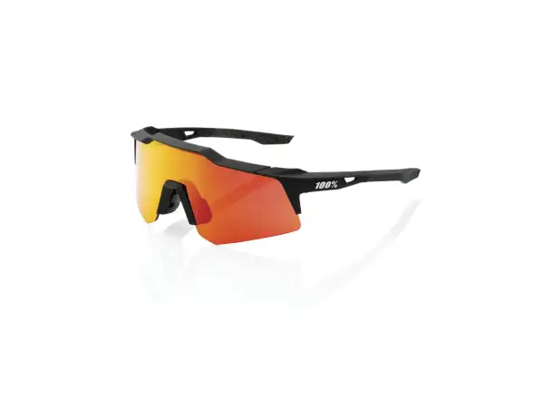 100% Speedcraft XS Brille Soft Tact Black/HiPER Red Multilayer Mirror Lens