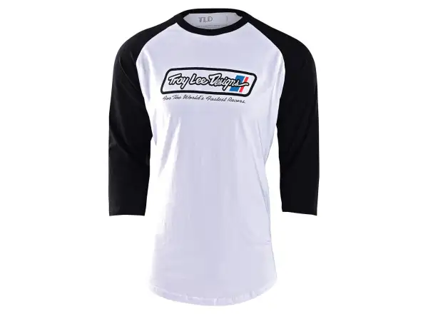 Troy Lee Designs Go Faster Raglan pánské triko 3/4 rukáv white/black