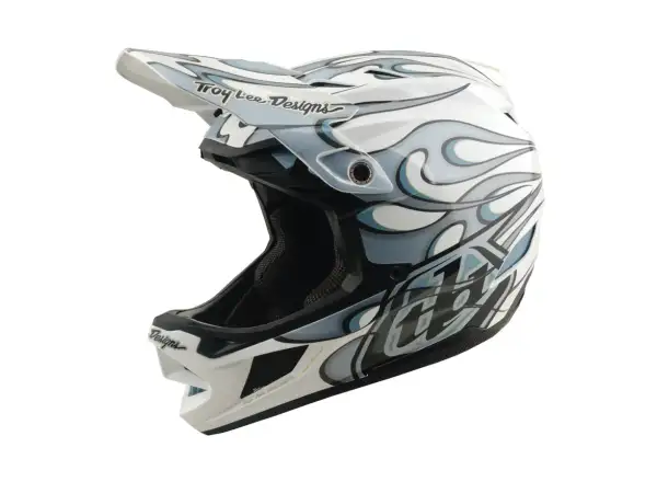 Troy Lee Designs D4 Composite MIPS Helm Torched white/Silver