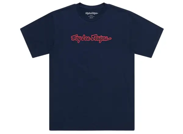 Troy Lee Designs Signature T-Shirt Kurzarm Navy