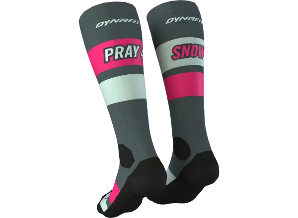 Dynafit Free Touring Graphic Skisocken Flamingo/Stripes