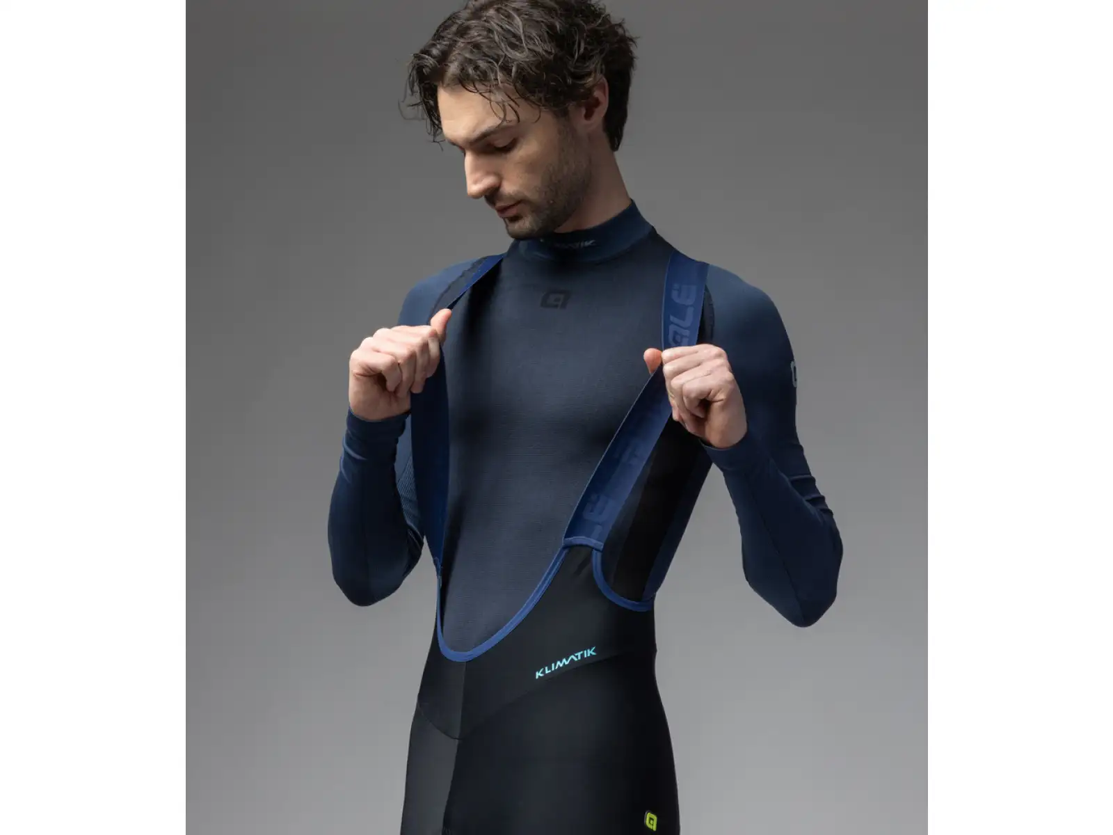 Alé Klimatik K-Tour Herren Thermo-Trägerhose mit Polster schwarz