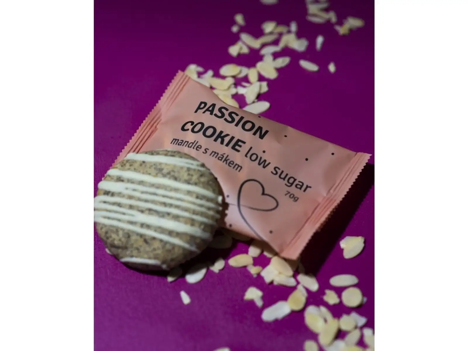 Passion Low sugar cookies Mandeln mit Mohn 70g