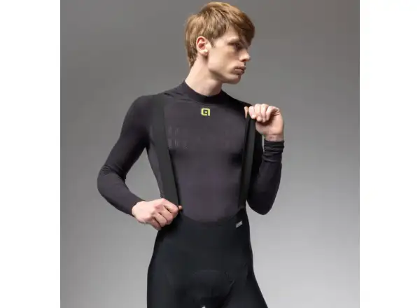 Alé R-EV1 Clima Warm Plus 2.0 Herren Winterhose mit Hosenträgern schwarz