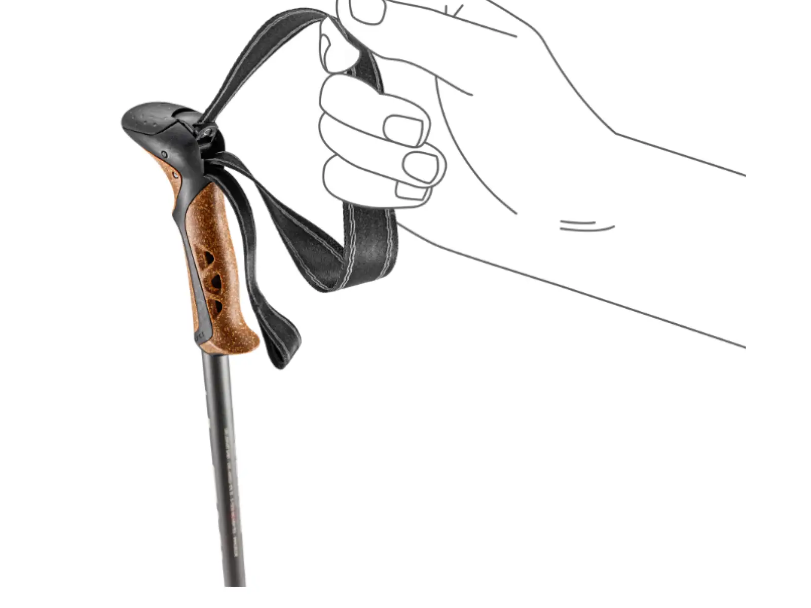 Khumbu Lite Trekkingstöcke black-pale clay light-dark anthracite