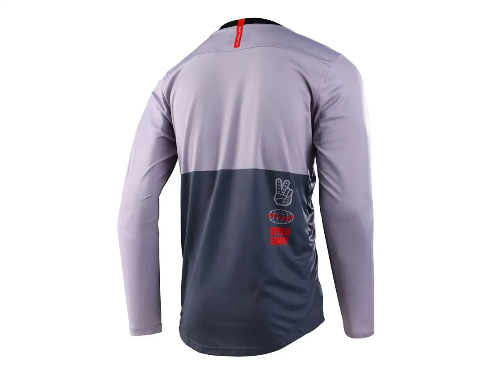 Troy Lee Designs Flowline Scripter Herren Langarmshirt Holzkohle