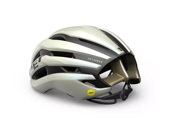 MET Trenta 3K Carbon MIPS cyklistická přilba Vanilla Ice Gold