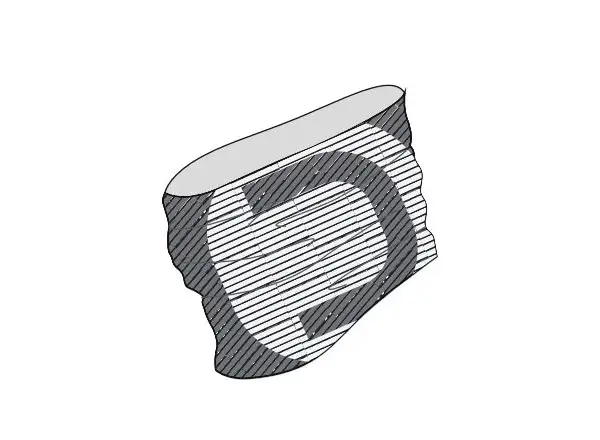 Dotout Mesh Schal Grau/Weiß in Einheitsgröße