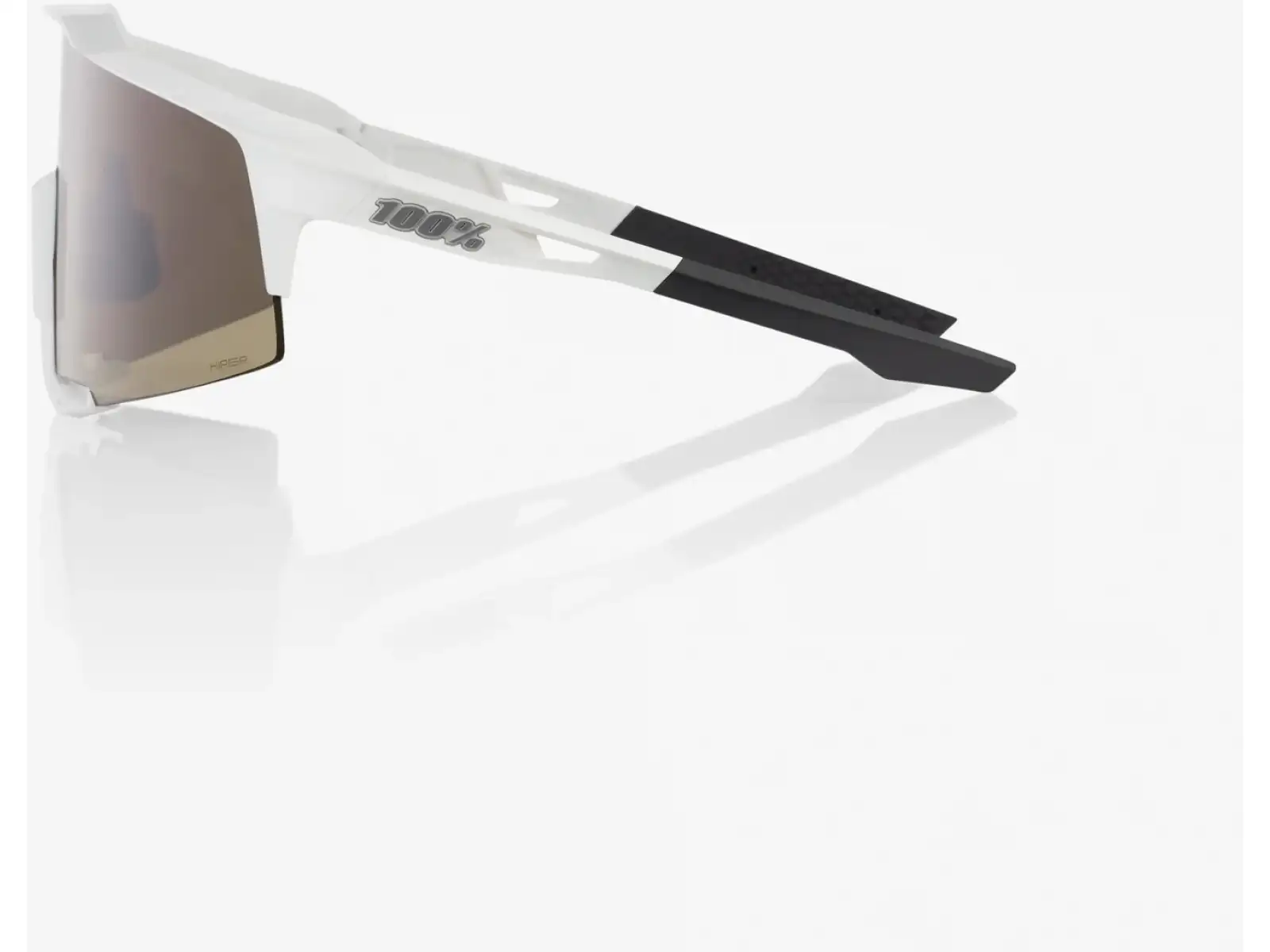 100% Speedcraft Brille Matte White/HiPER Silver Mirror