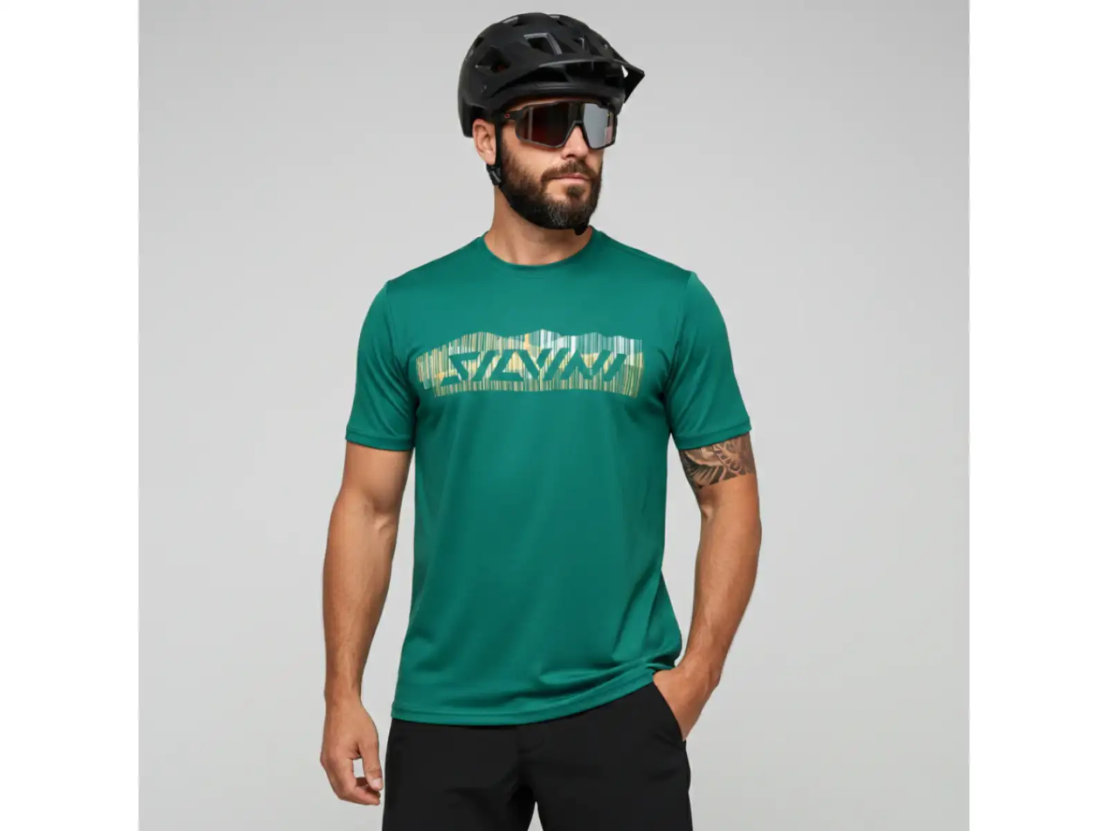 Silvini Denno Herren lockeres Trikot Kurzarm Olive Tiger