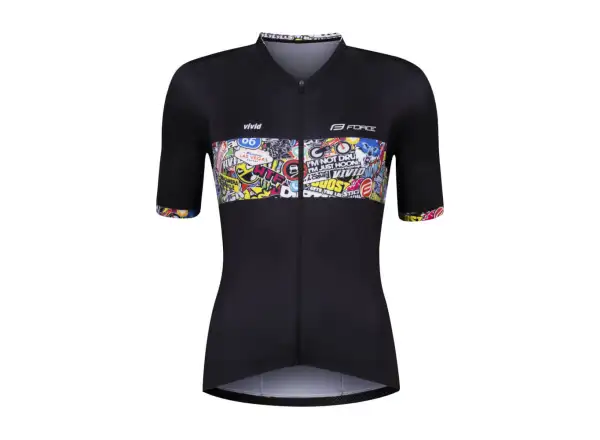 Force Vivid Lady Damen Kurzarmtrikot schwarz