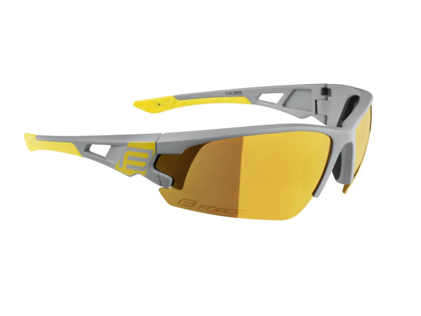 Force Kaliber Radbrille grau/gelb/gelbes verspiegeltes Glas