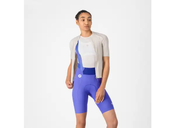 Castelli Espresso 2 W Damen-Shorts mit Einsatz und Trägern Ultraviolet