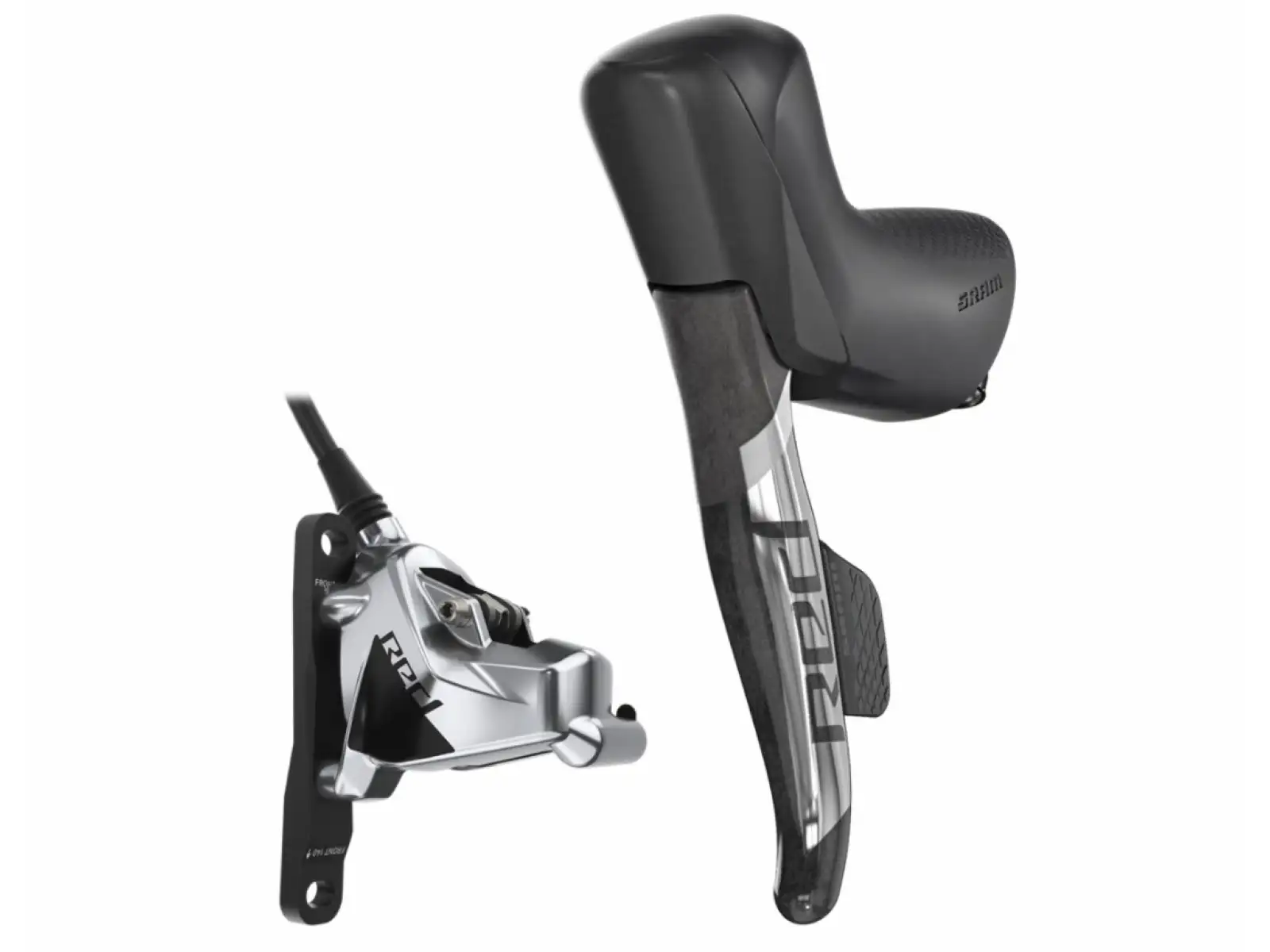 Sram Red eTap AXS D1 Rechter Brems-/Schaltgriff & Flat Mount Bremssattel, Leitung 1800 mm