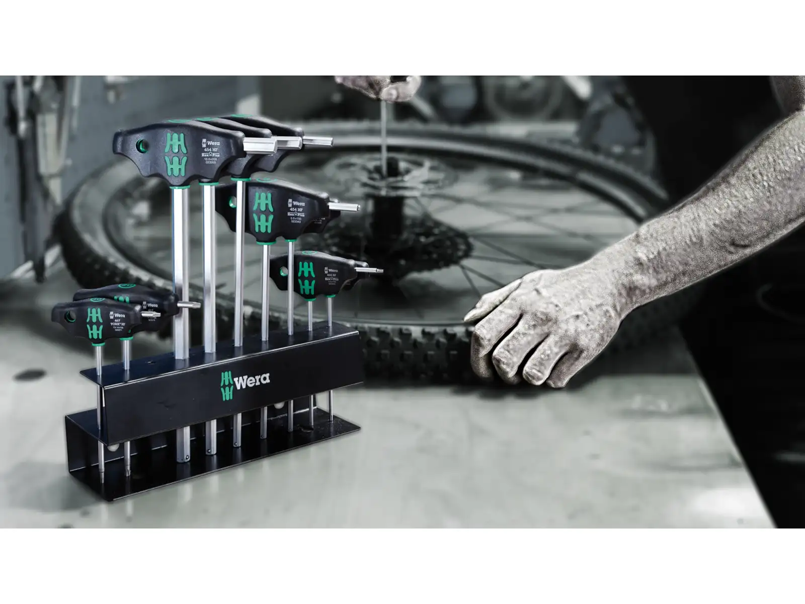 Wera Bicycle Set 6 Hex-Plus TORX Schraubendreher mit T-Griff 10 Stk mit Halterung