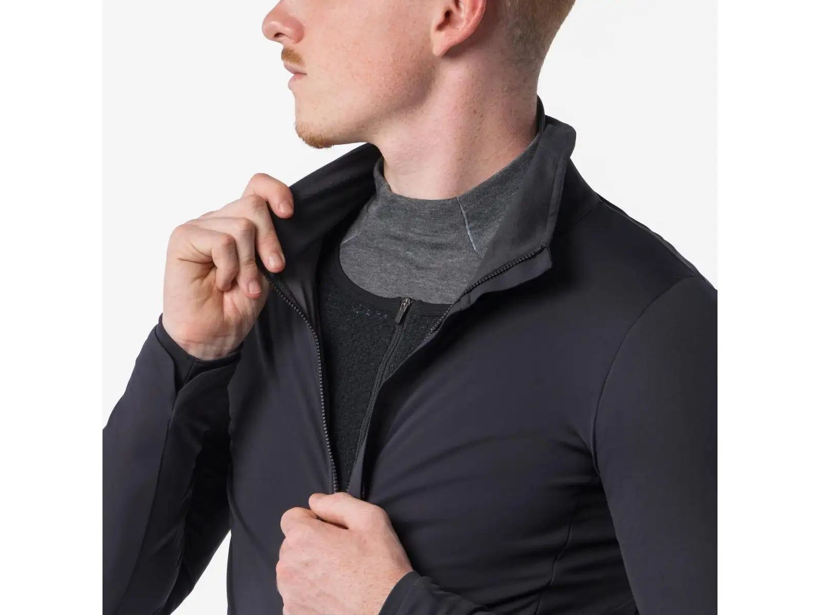 Castelli Alpha 150 Jacket Herrenjacke Light Black/Black