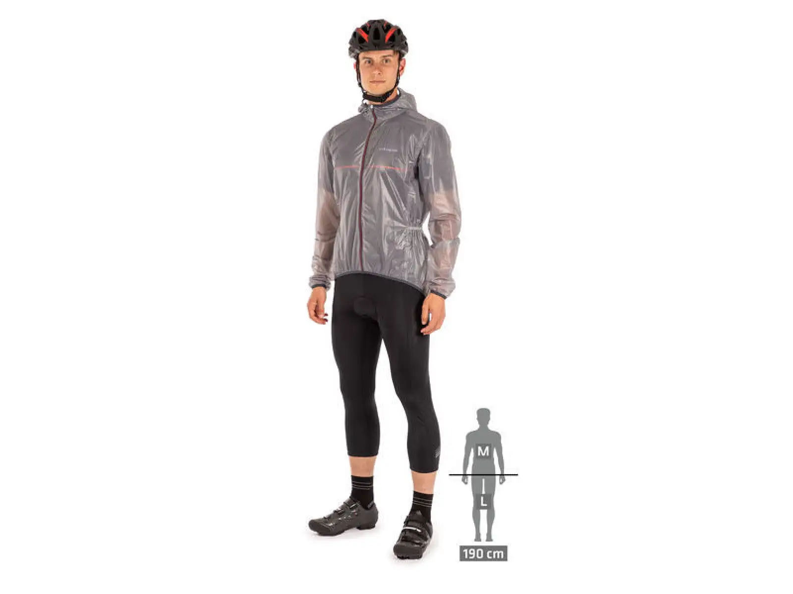 Etape Vento Herren Regenjacke grau transparent