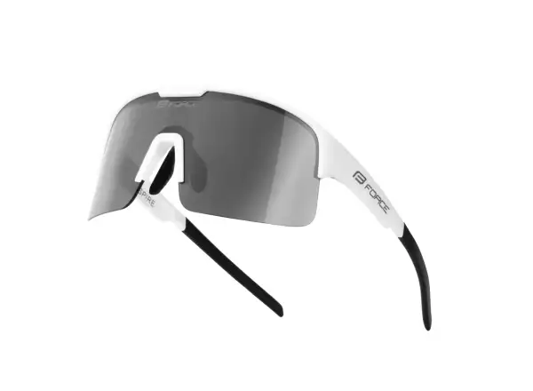 Force Spire Fahrradbrille weiß/schwarz verspiegeltes Glas