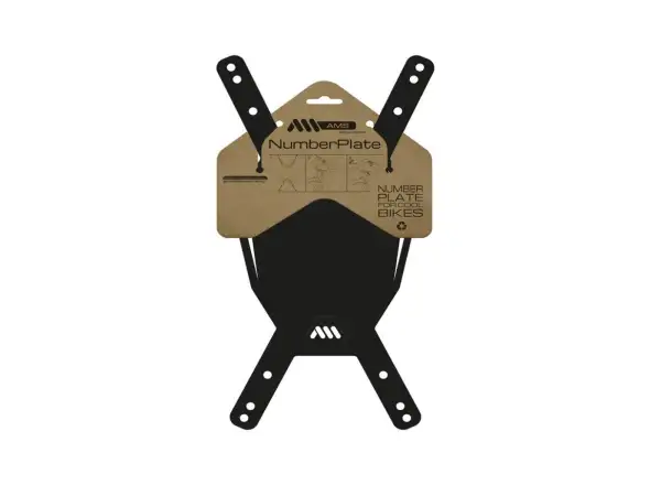 All Mountain Style Number Plate Startnummernschild Black