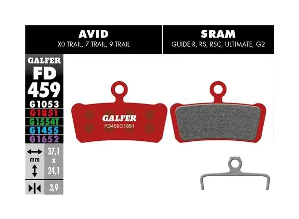 Galfer FD459 Advanced G1851 Bremsbeläge für Avid/Sram