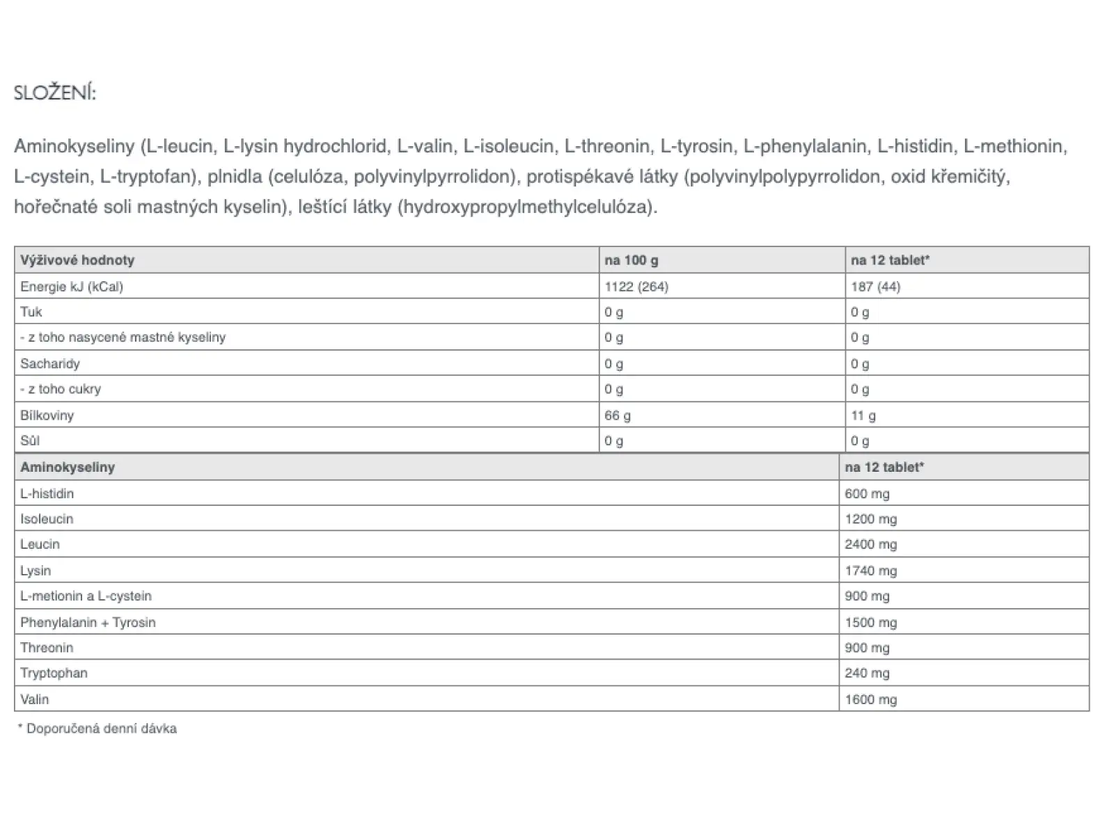 Sponser Amino EAA – Essenzielle Aminosäuren in Tablettenform, 140 Stück