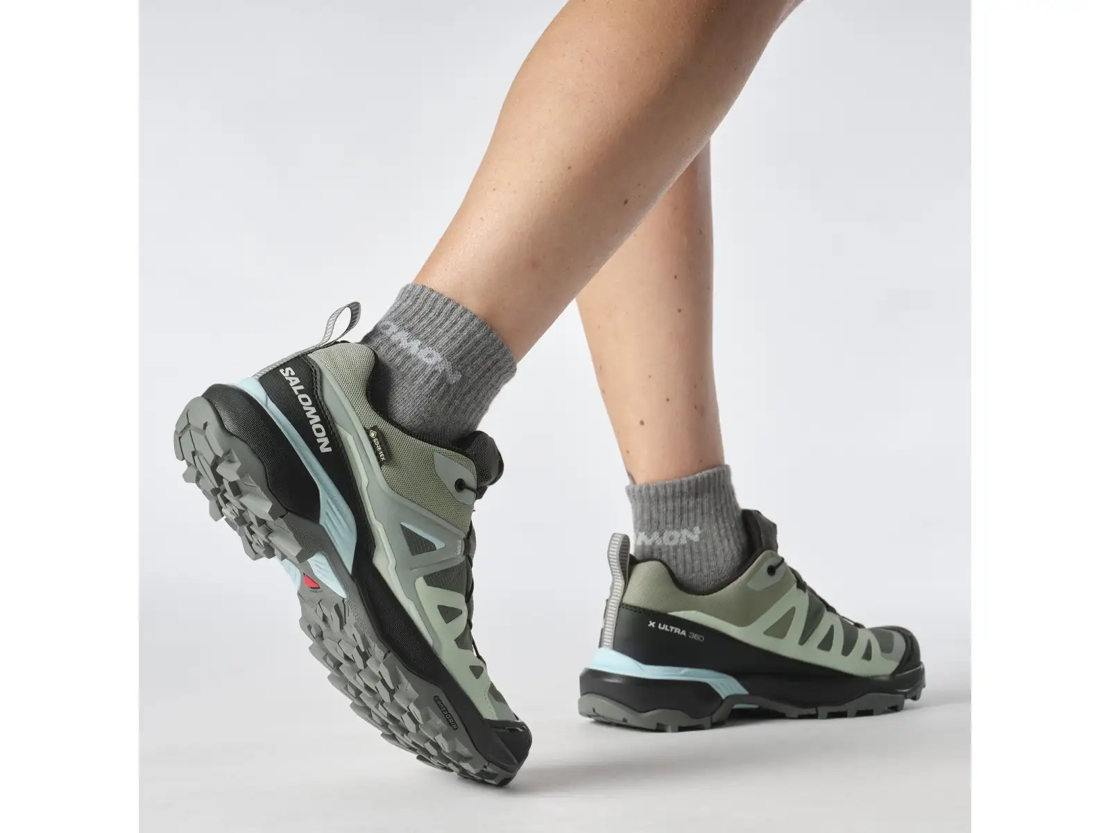 Salomon X Ultra 360 GTX Damen Wanderschuhe Sedona Sage/Black/Sea Foam