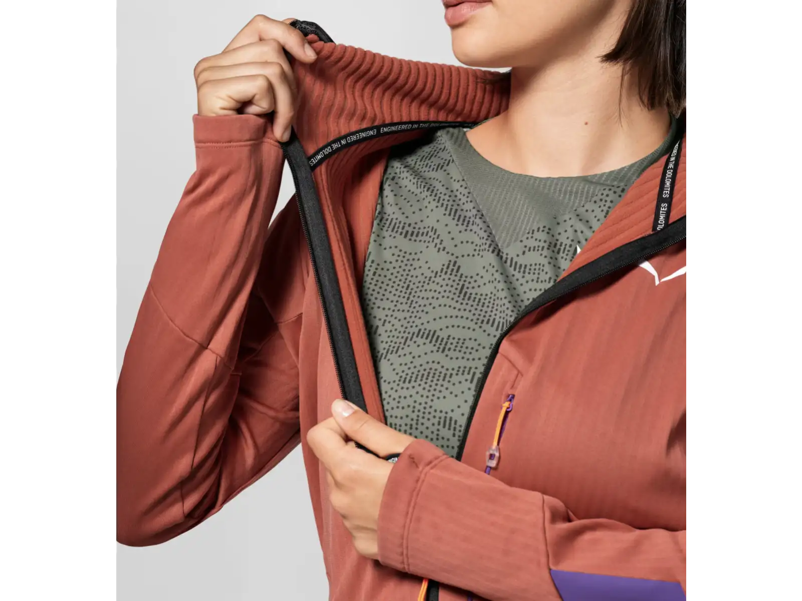 Salewa Pedroc 3 Hooded Damen-Sweatshirt Etruscan Red