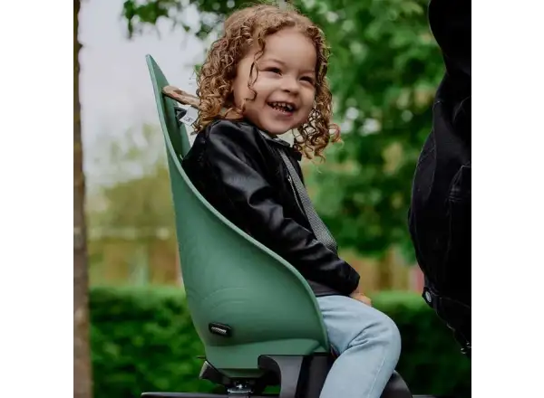 Urban Iki Ta-ke Fahrradsitz für MIK Gepäckträger Icho Green/Kurumi Brown