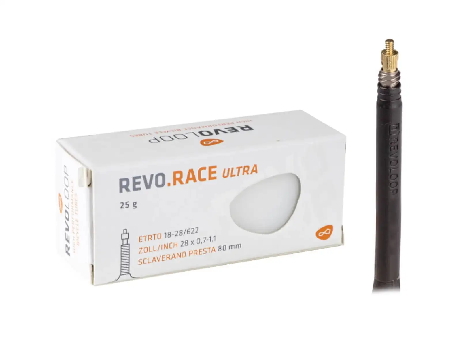 Revoloop Renn Ultra Rennrad Schlauch 18/28-622 FV80 Presta Ventil