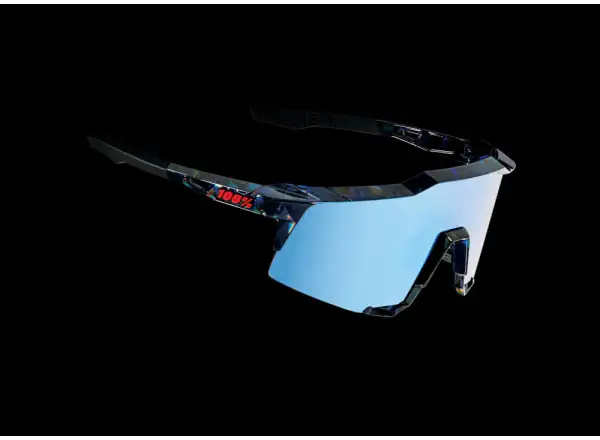 Fahrradbrille 100% SPEEDCRAFT Schwarz Holographic/Hiper Blau