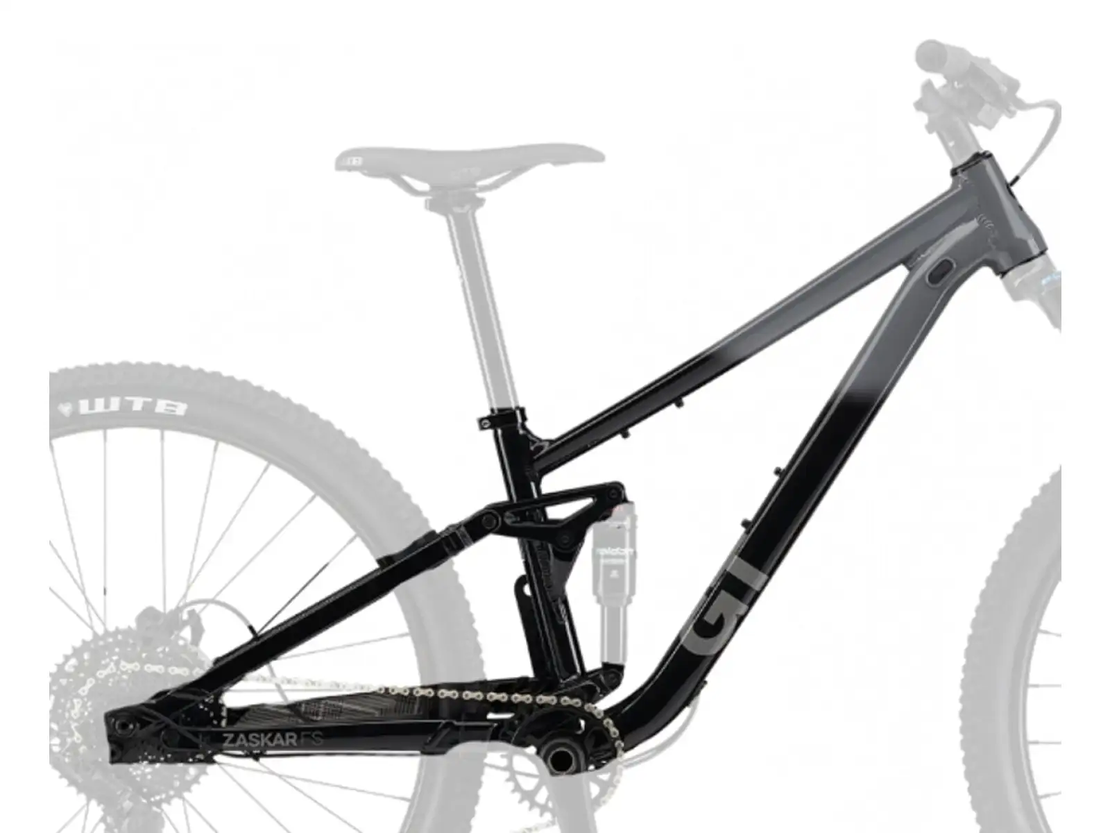 GT Zaskar FS Rahmen Schwarz