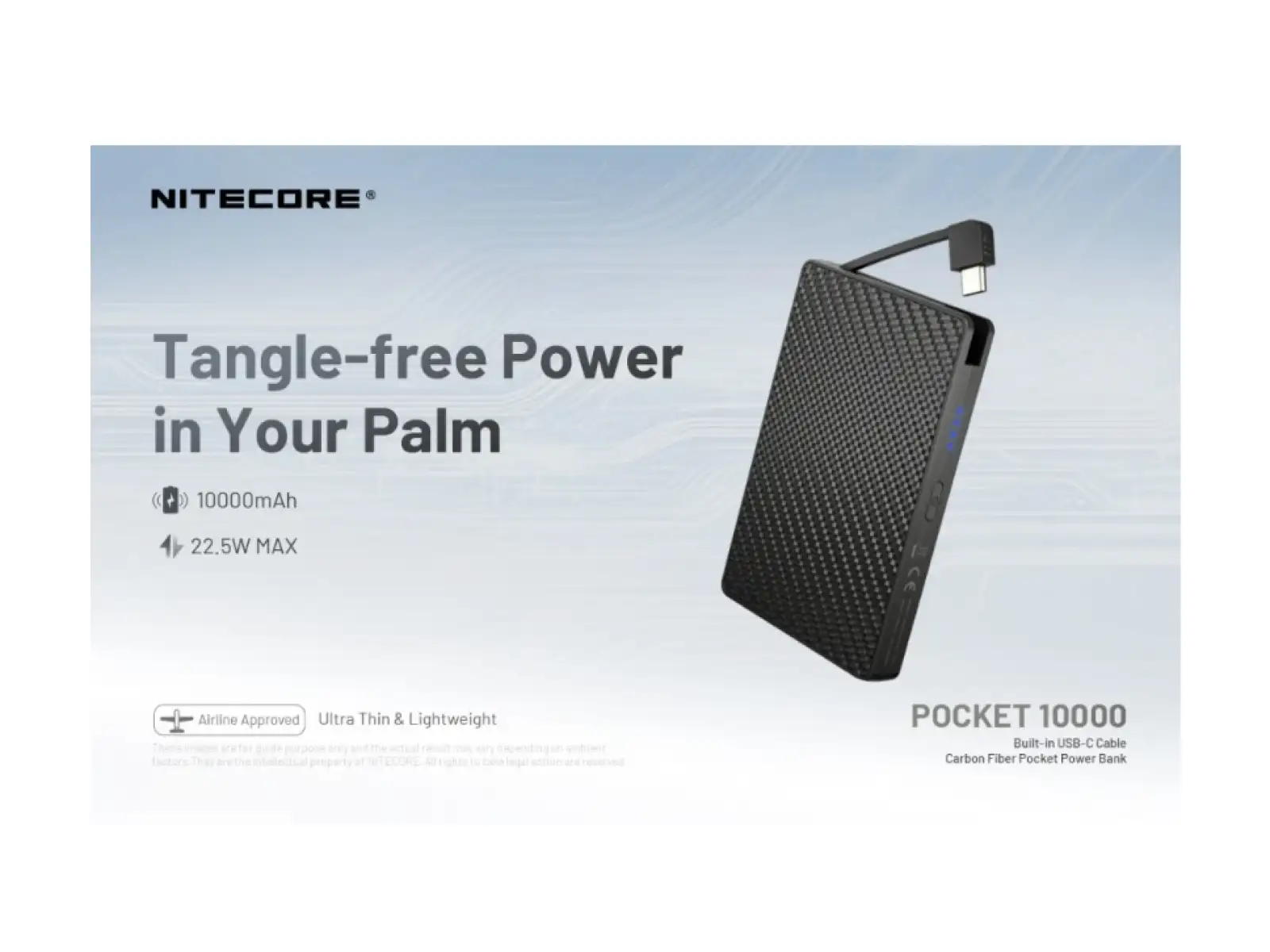 Nitecore leistungsstarke Powerbank POCKET 10000