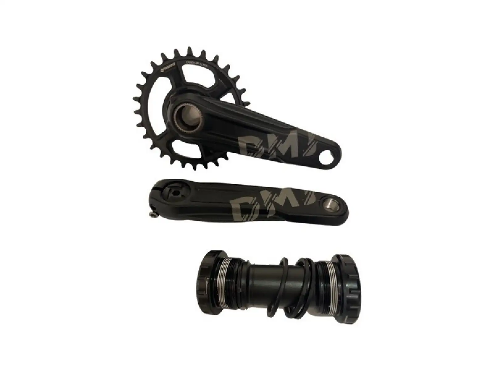 Prowheel CR093A Kinderkurbeln mit einem einzelnen 28-Zahn-Zahnkranz. 140 mm Schwarz.