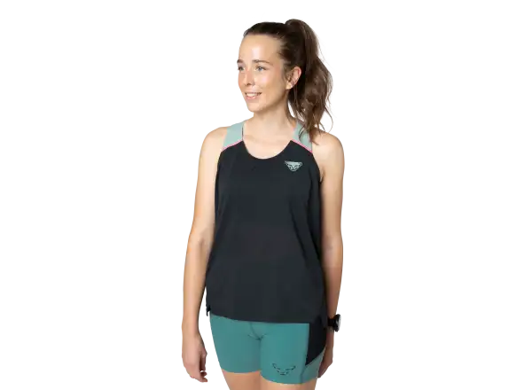Dynafit Sky Damen Lauf-Top Black Out/Jadelite