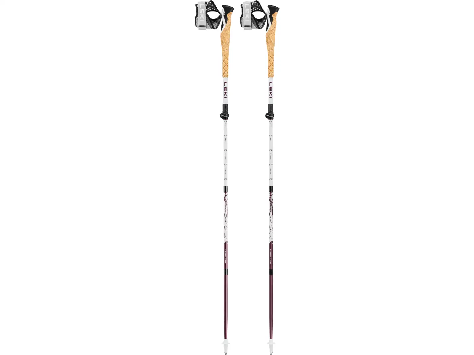 Leki Cross Superlite Trekkingstöcke White/Ferra/Black Gr. 100-120 cm