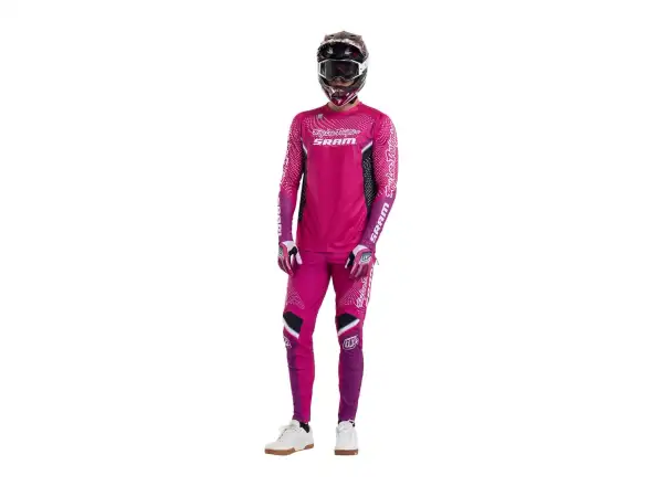Troy Lee Designs x SRAM Sprint Ultra Herren Langarmtrikot Radioscape Fuchsia