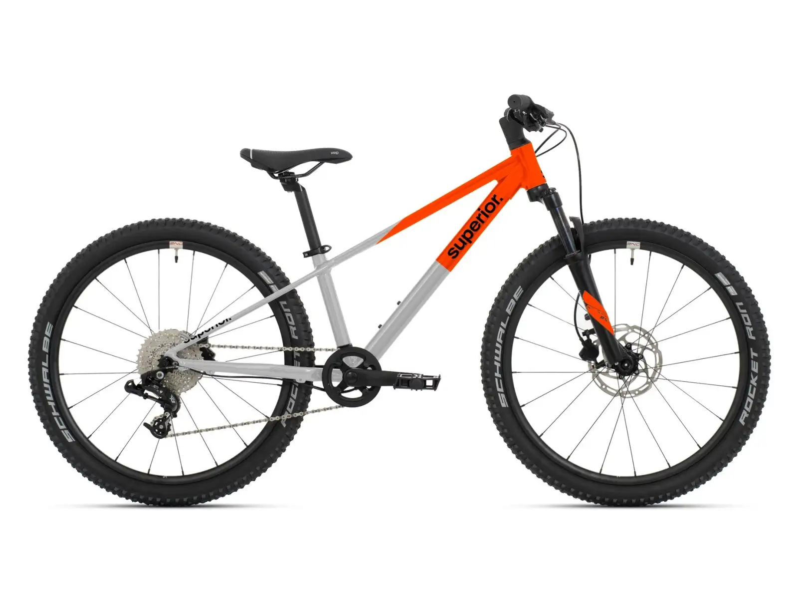 Superior Team 24 Gloss Grey/Red Kinderfahrrad